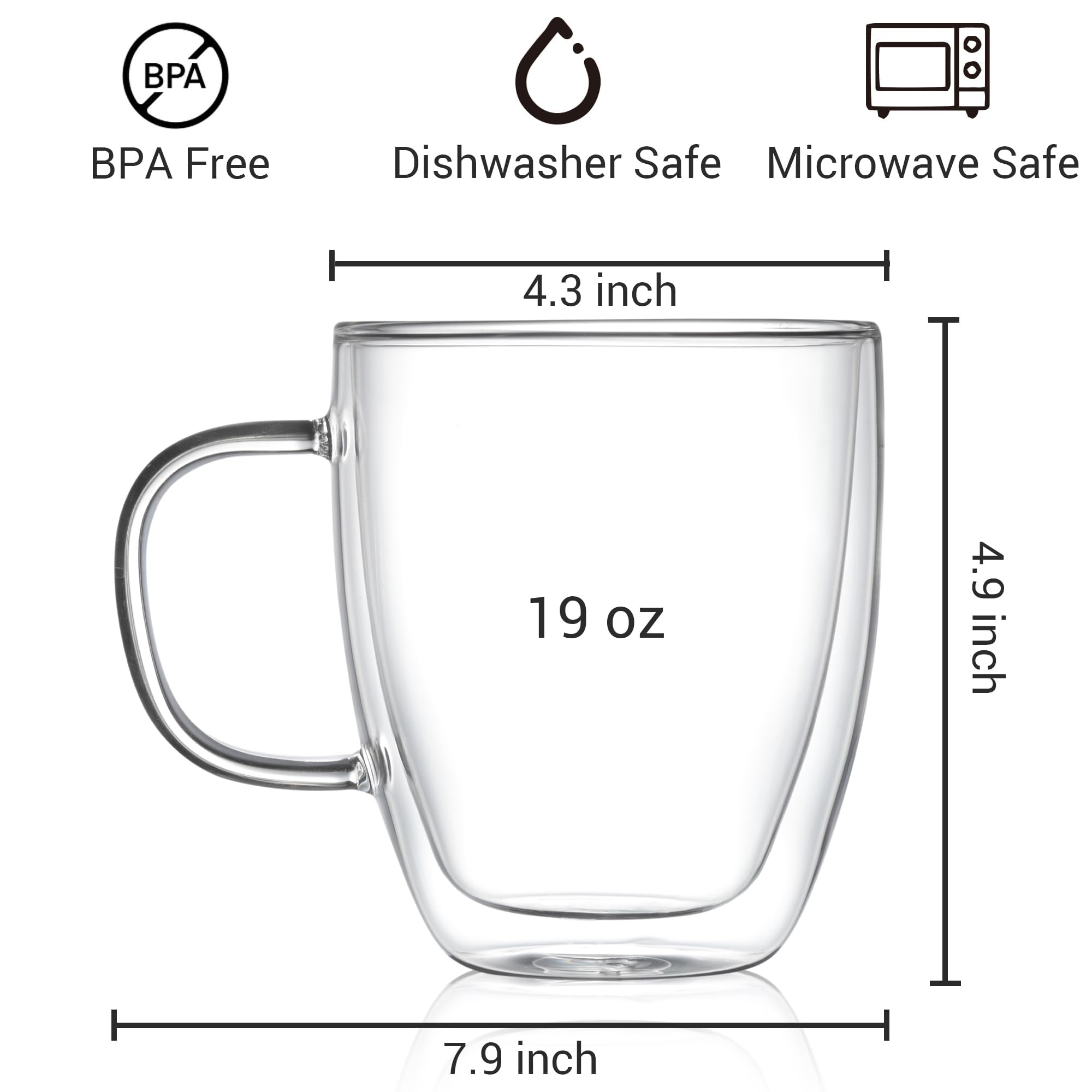 Modvera mug with thick handle offers a secure grip for microwave reheating