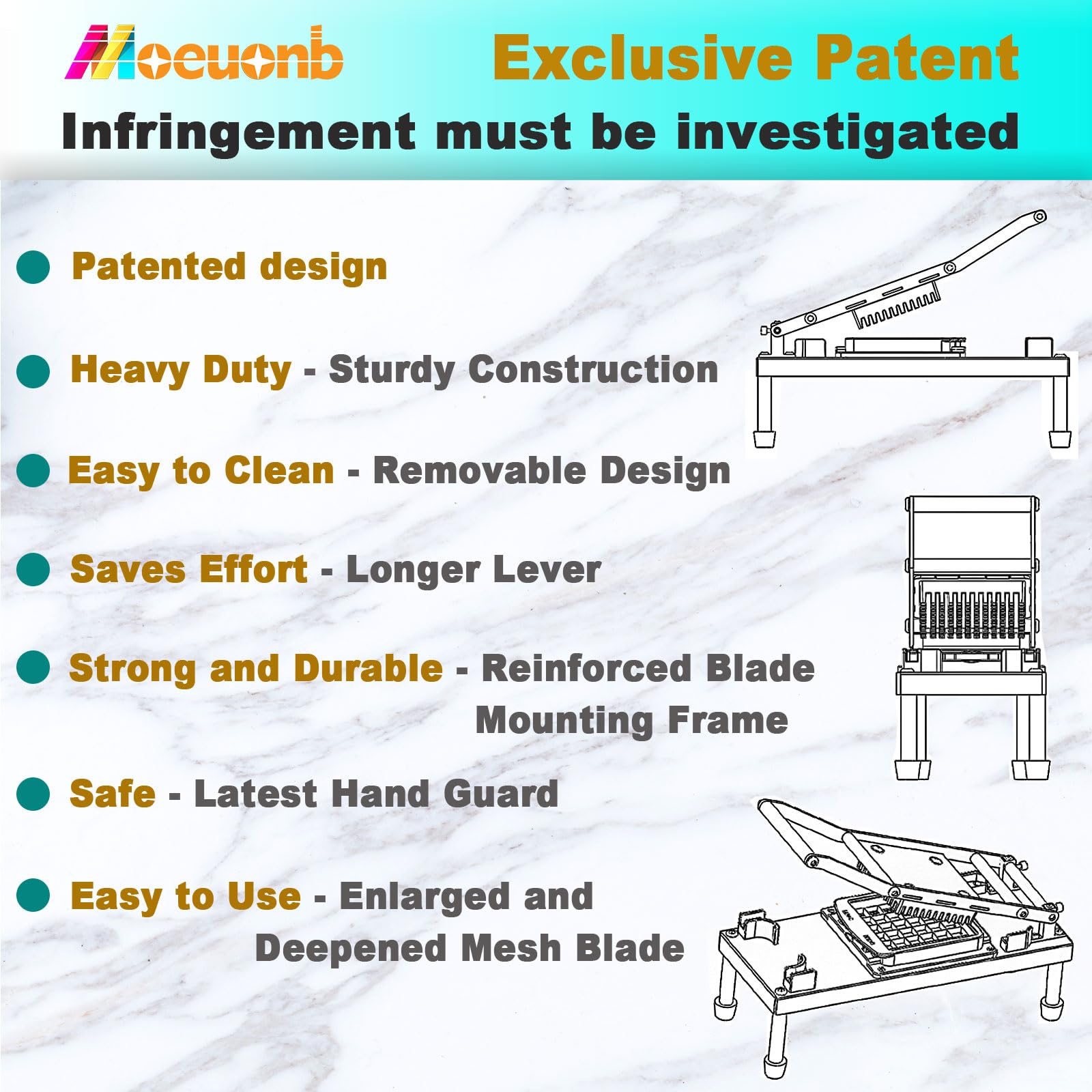 Moeuonb removable parts simplify cleaning and storage after use