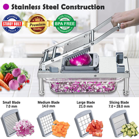 Moeuonb vegetable chopper for quick onion dicing with minimal effort
