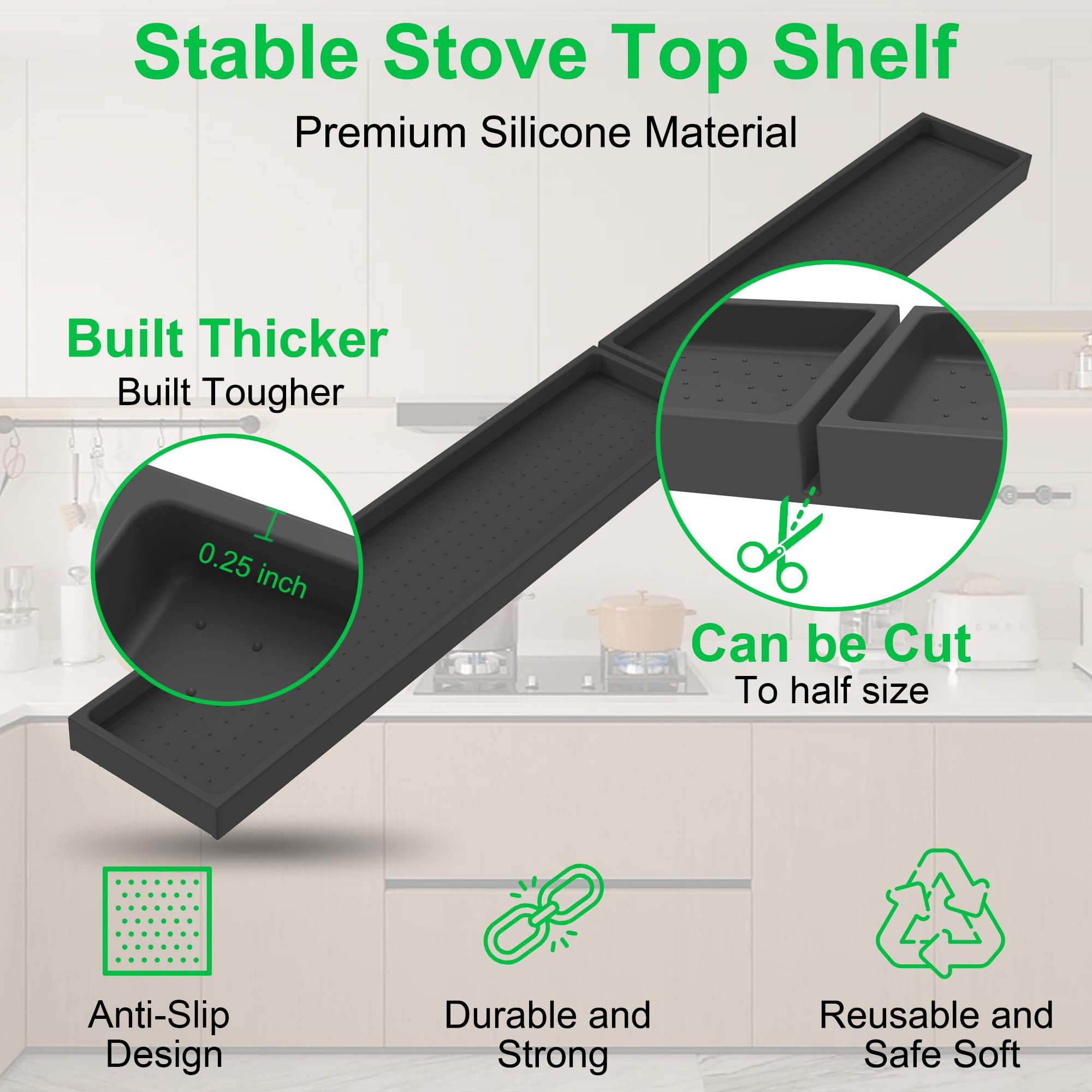 Mofason magnetic spice rack on stove rails showing secure storage