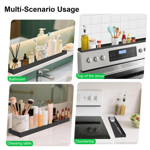 Mofason non-slip stovetop tray preventing spills while reaching ingredients