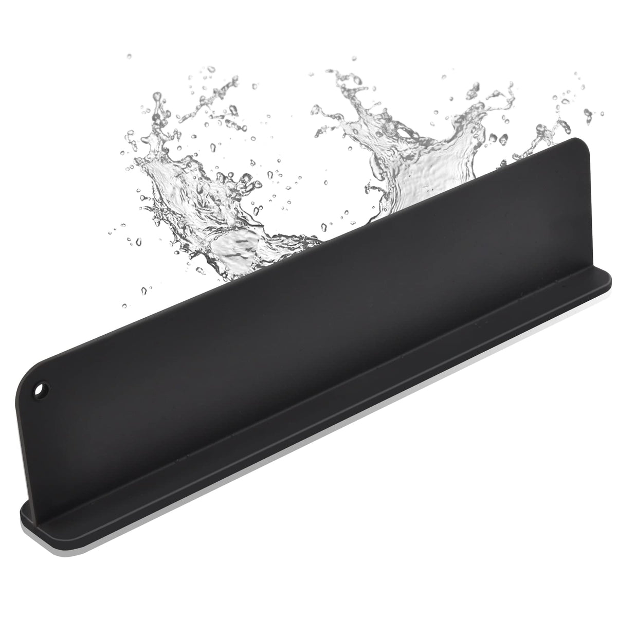 Mofason silicone sink splash guard front view with suction cups ready to protect your workspace