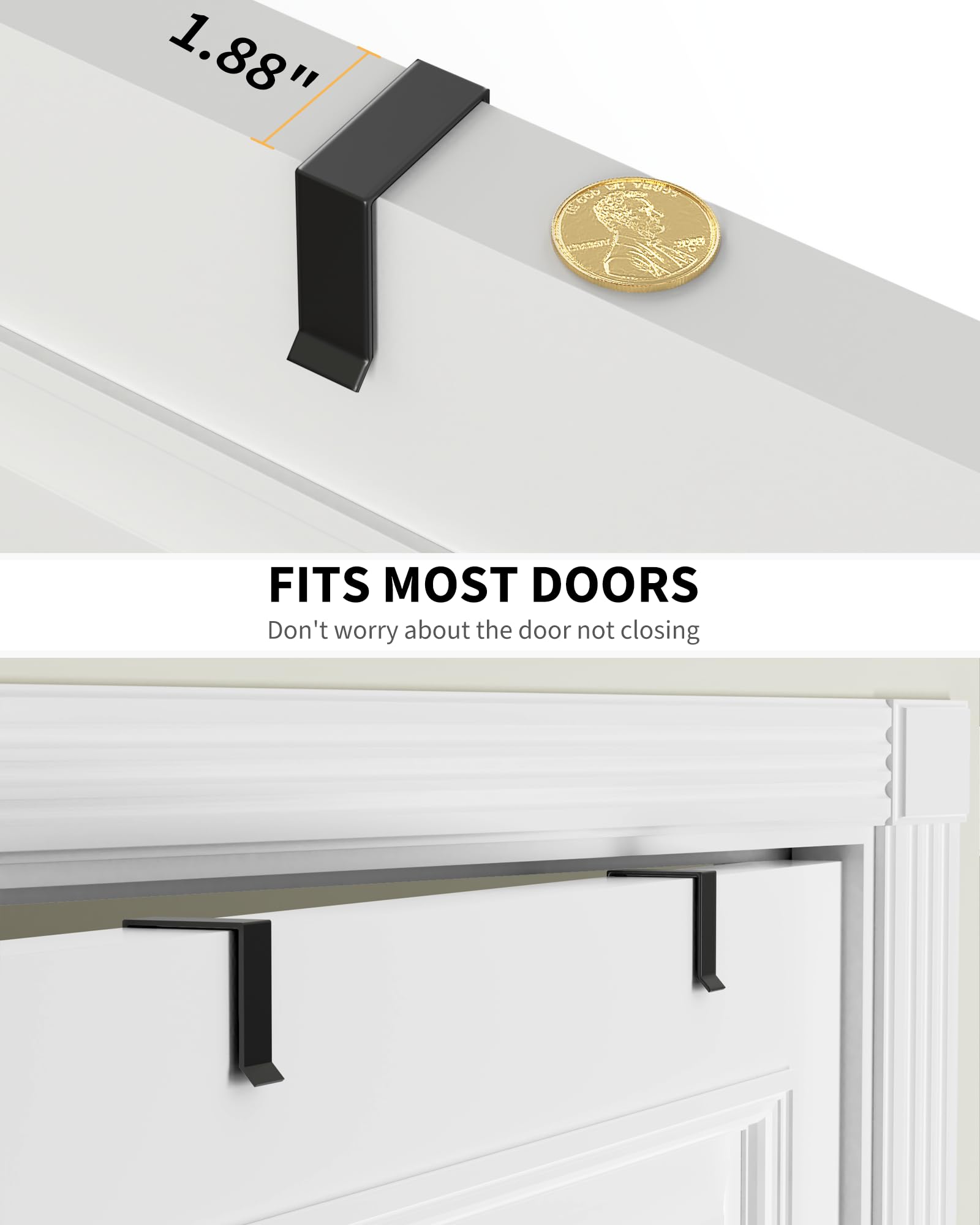 Moforoco 9 tier organizer installed on a door in a bright kitchen for easy access