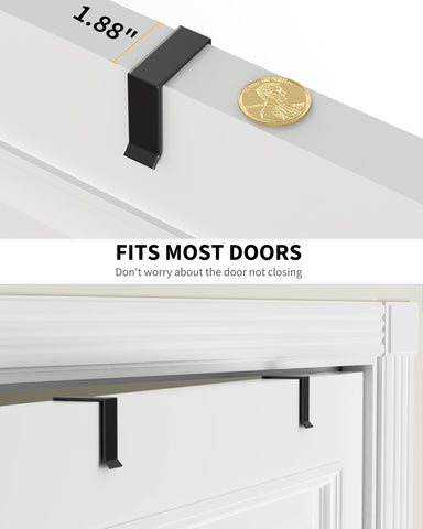 Moforoco 9 tier organizer installed on a door in a bright kitchen for easy access