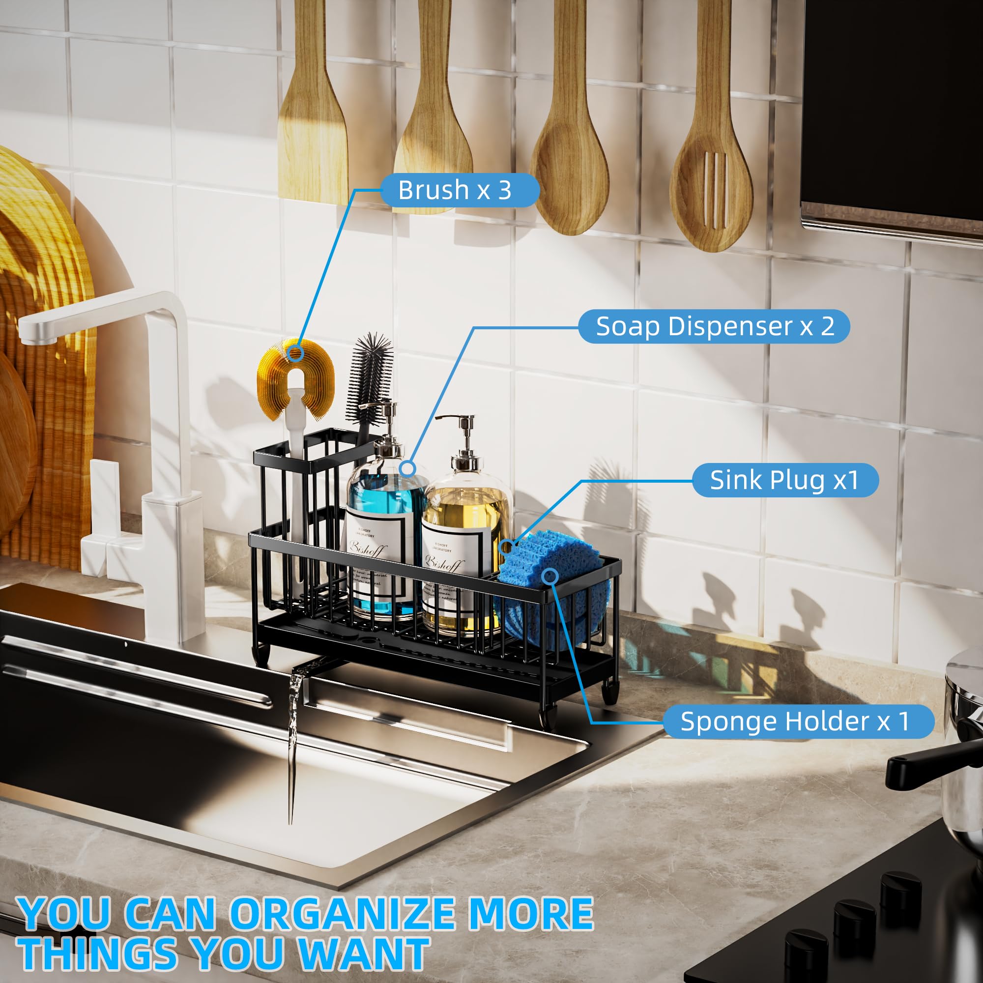 Moforoco brush storage rack keeps brushes upright and stable