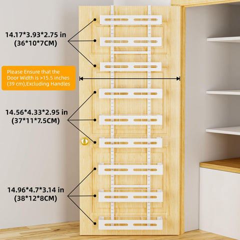 Moforoco door-mounted pantry shelf demonstrates durable metal construction for heavy jars.