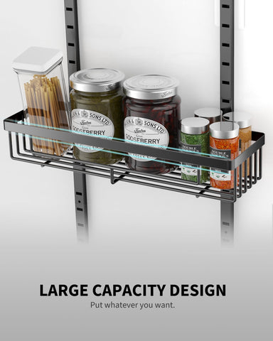 Moforoco pantry organizer over-door assembly showing sturdy metal frame