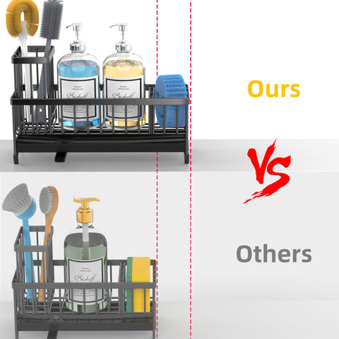 Moforoco stainless steel sink organizer keeps brushes neatly stored and rust-free