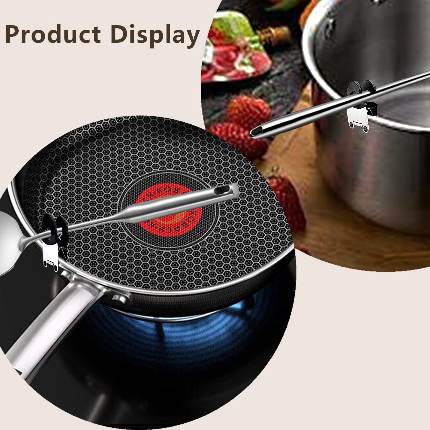 MogPnaMau heat-resistant kitchen holder set includes four pieces.