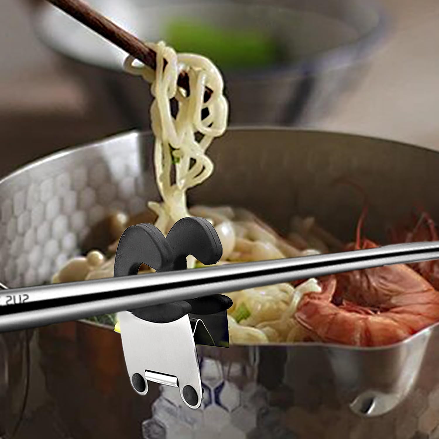 MogPnaMau kitchen tools rest clip offers quick storage and accessibility.