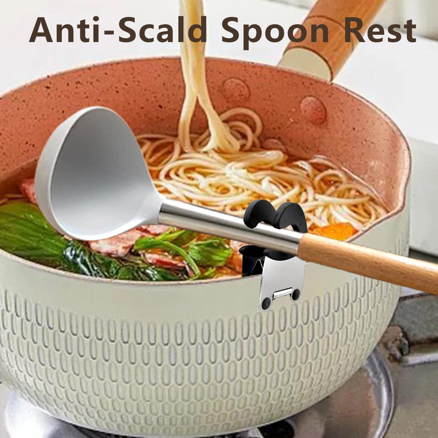 MogPnaMau utensil rest spoon holder organizes spoons and spatulas neatly.
