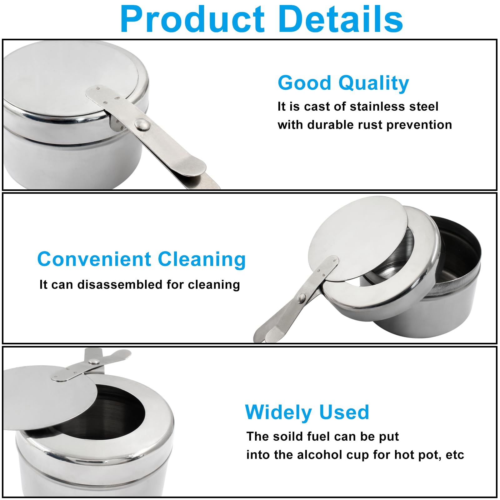 Moicstiy fuel holder highlighting efficient heat conduction for hot dishes
