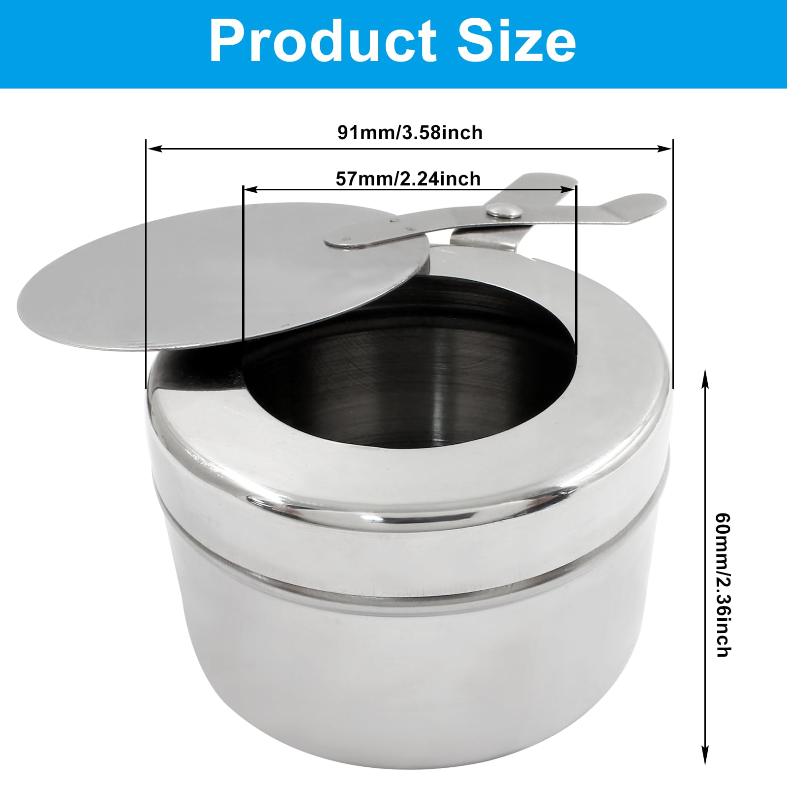 Moicstiy fuel holder with mirror finish blending with chafing set