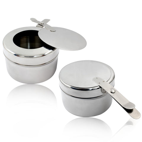 Moicstiy stainless steel fuel holder with safety cover for safe buffet service