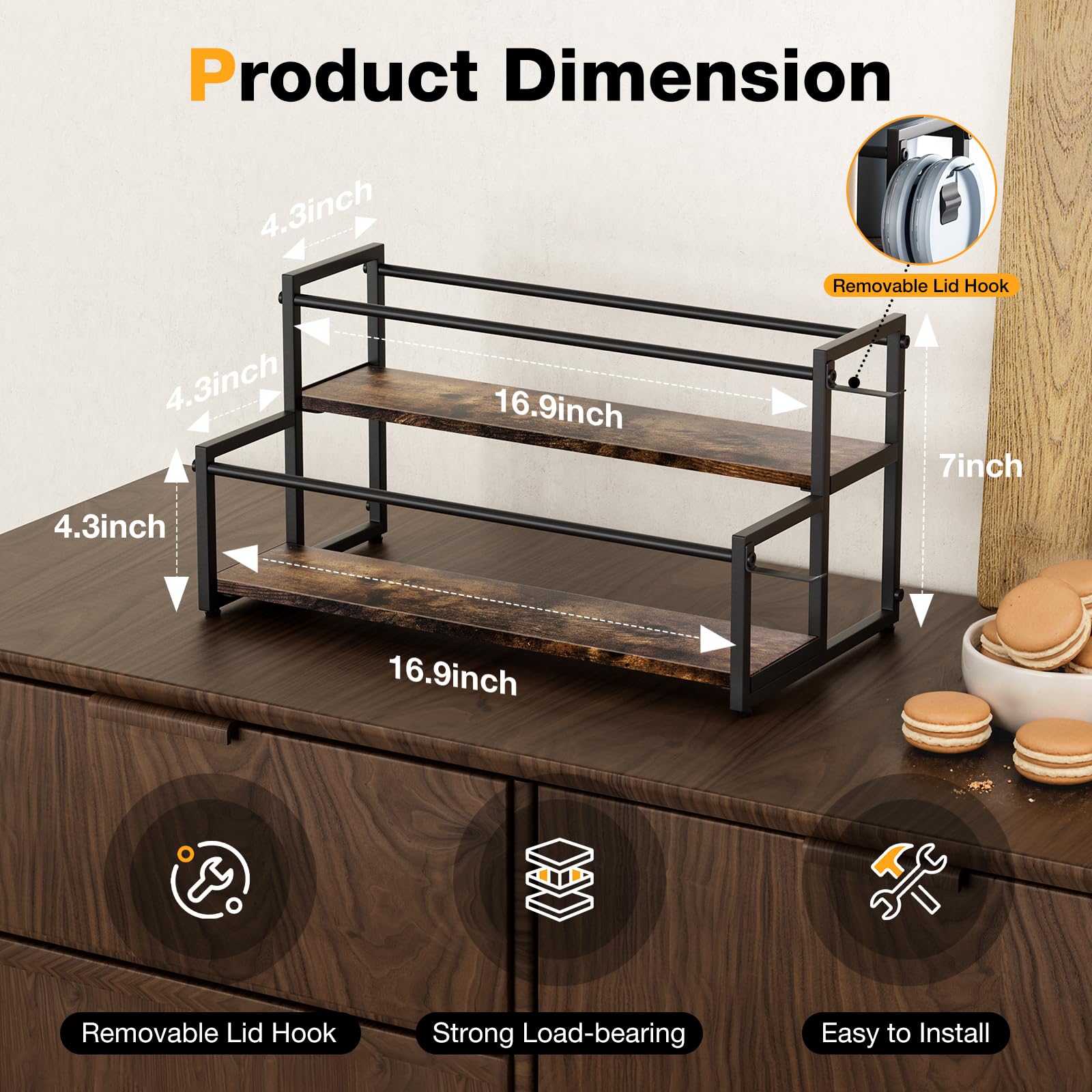 MOJOHAND rustic wood and iron design adds durable kitchen style