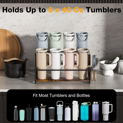 MOJOHAND table-top organizer fits cups and bottles on any flat surface