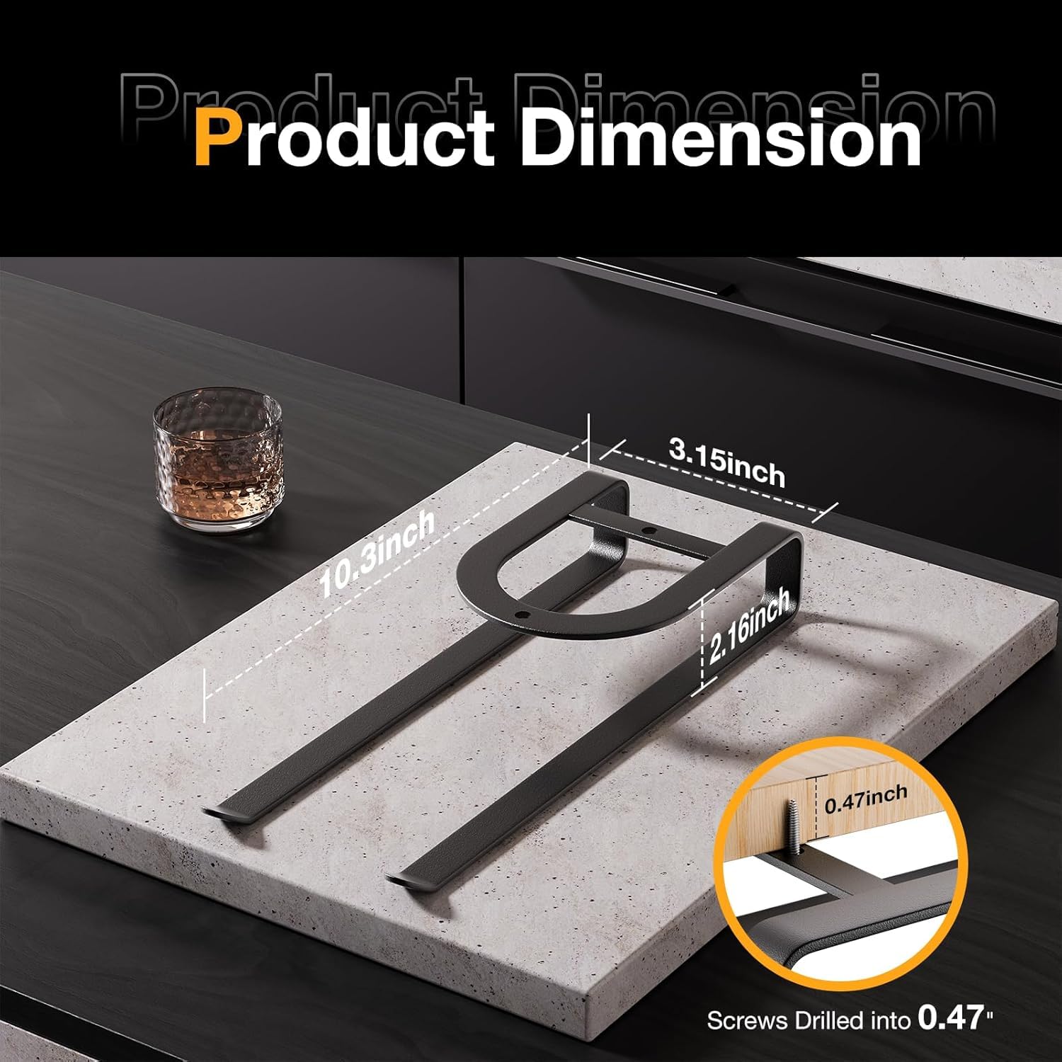 MOJOHAND 4kg-capacity rack prevents sagging shelves when loaded with bottles