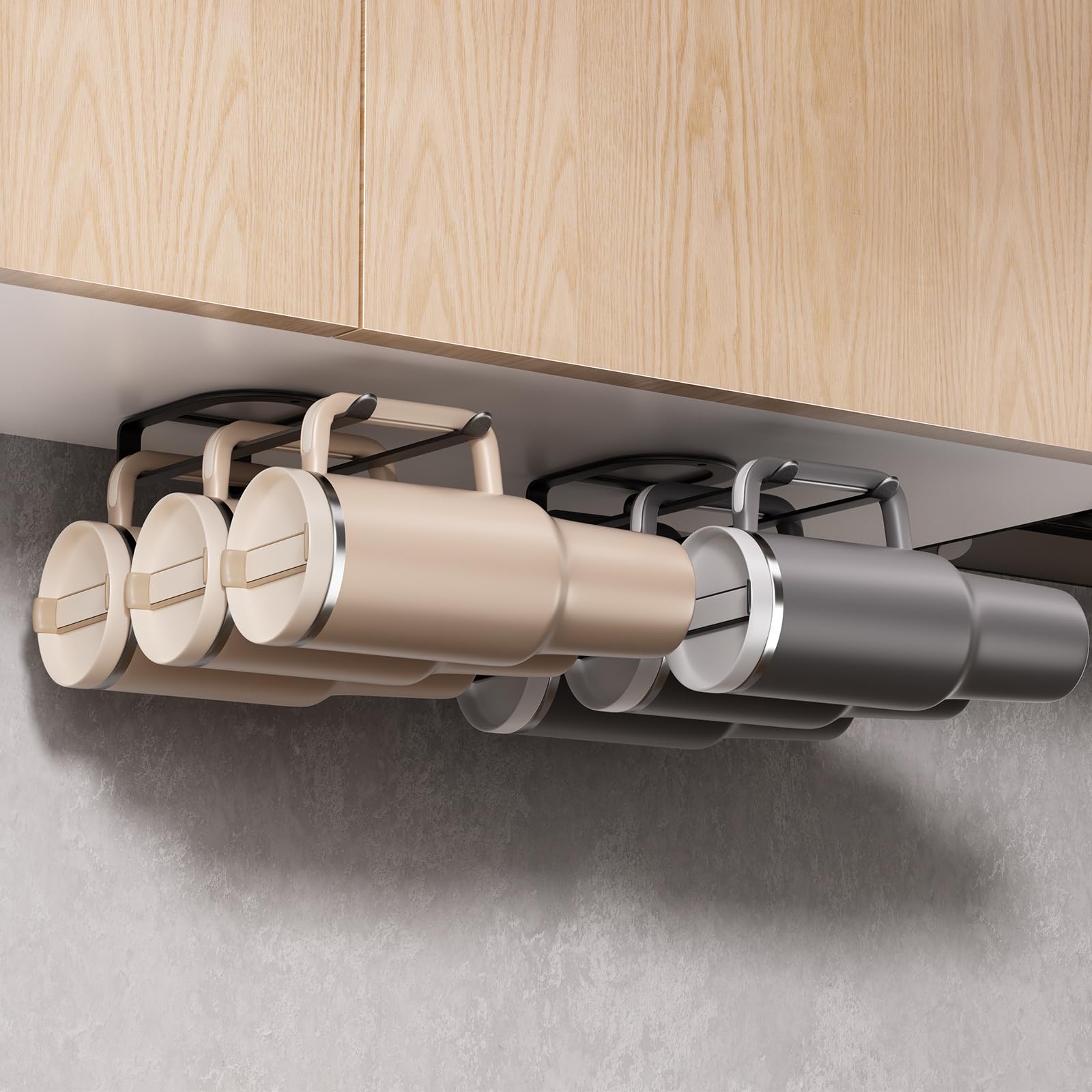 MOJOHAND water bottle organizer two-pack keeps bottles neatly stored for easy access
