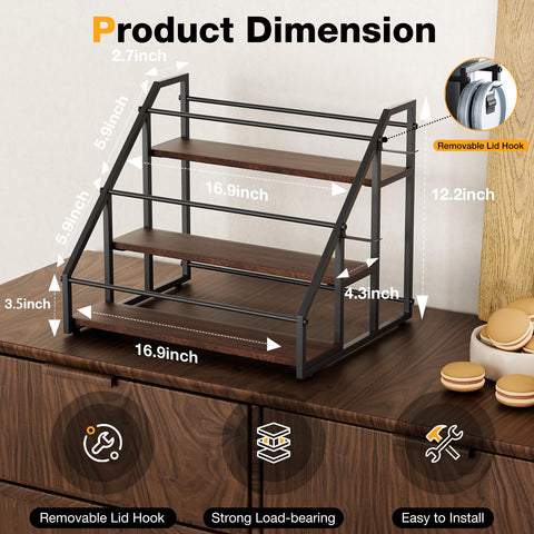 MOJOHAND wood and iron rack design adds rustic kitchen flair.