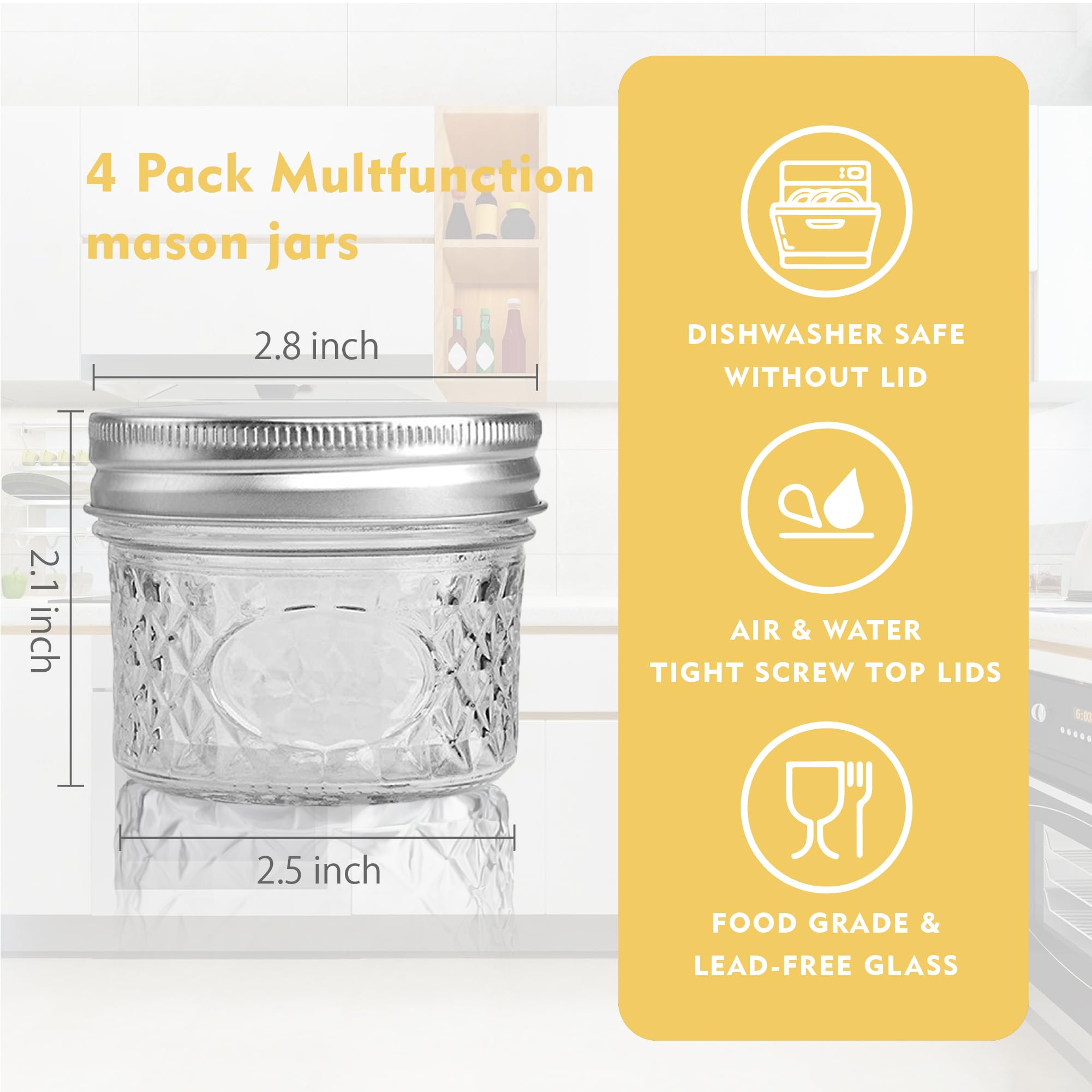 MOLADRI stackable glass jar on shelf saves space and simplifies pantry organization.