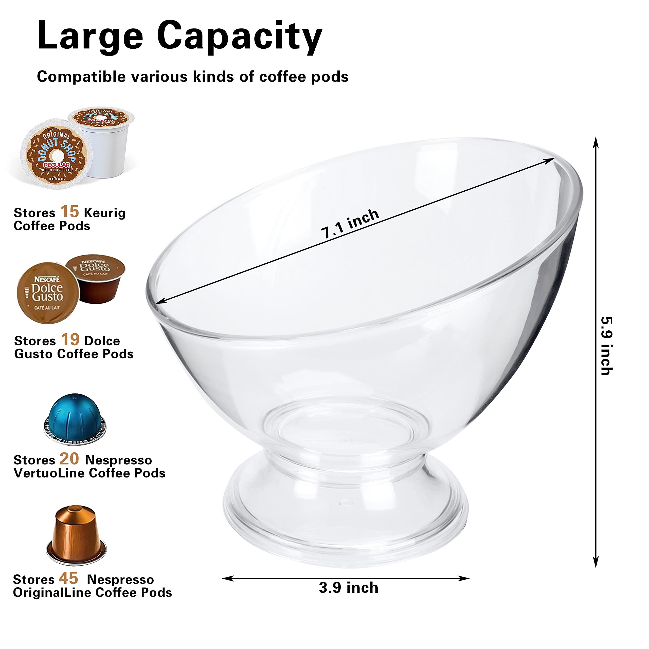 MOLFUJ k-cup organizer transparent durable design enhances counter decor.