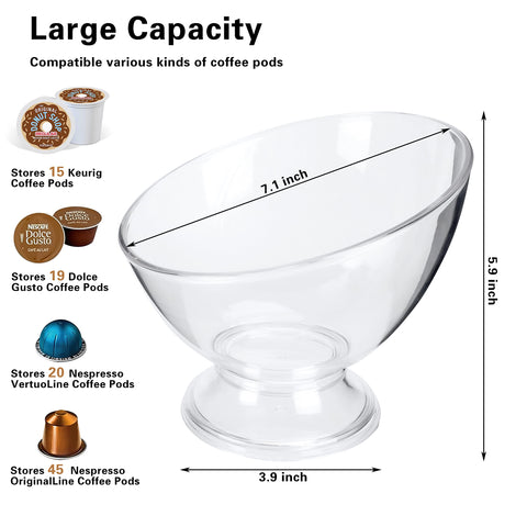 MOLFUJ k-cup organizer transparent durable design enhances counter decor.