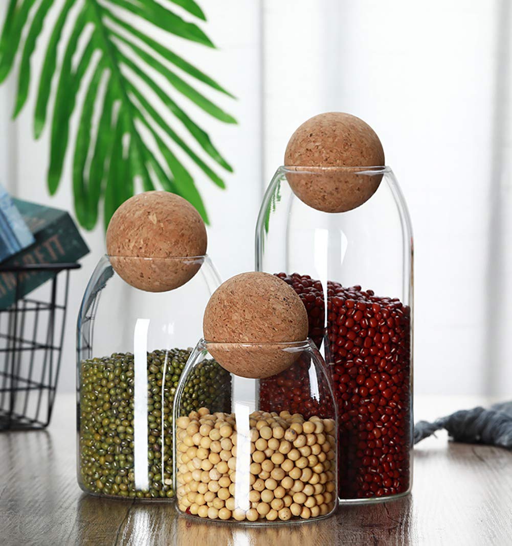 MOLFUJ kitchen decor glass canister blends beauty with practical storage.