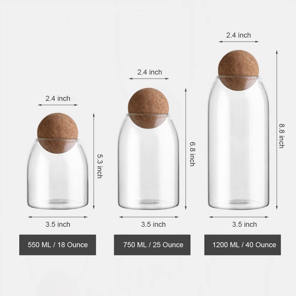 MOLFUJ pantry-organization glass jar tidies shelves and enhances visibility.