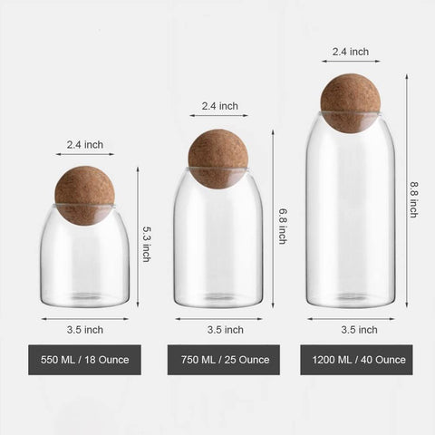MOLFUJ pantry-organization glass jar tidies shelves and enhances visibility.