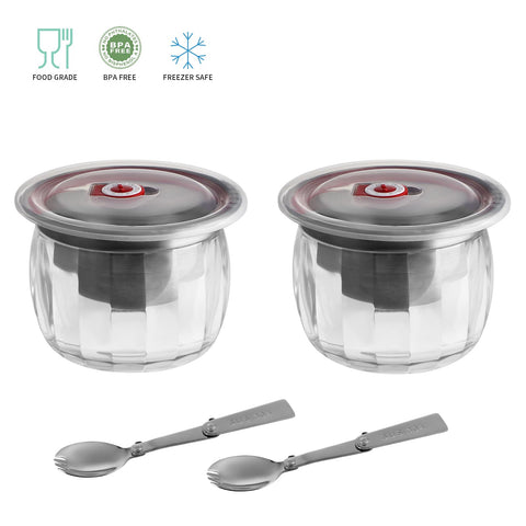 MOLIGOU acrylic ice holder stabilizes the cold display.