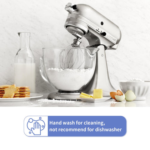 MOLIGOU clear mixing bowl shows contents clearly for even mixing.