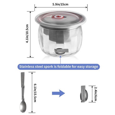 MOLIGOU dip bowl with lid protects dips from contaminants.