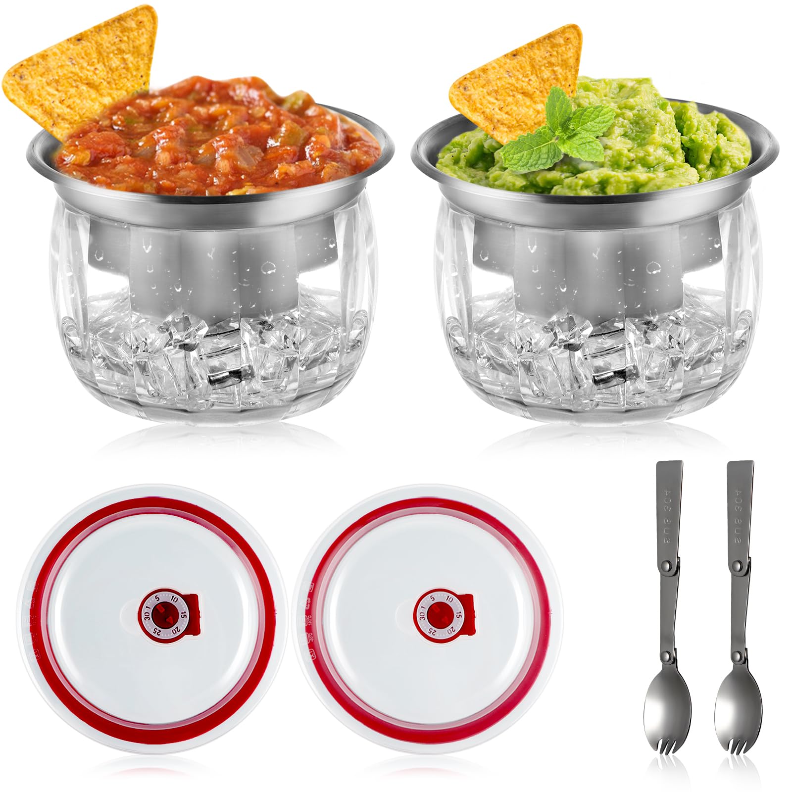 MOLIGOU ice chilled dip bowl 22oz ready for parties.