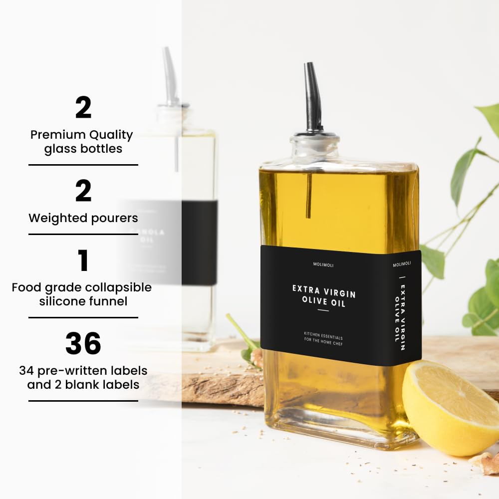 Close-up of gold weighted pourer on Molimoli bottle for splash-free, controlled flow.
