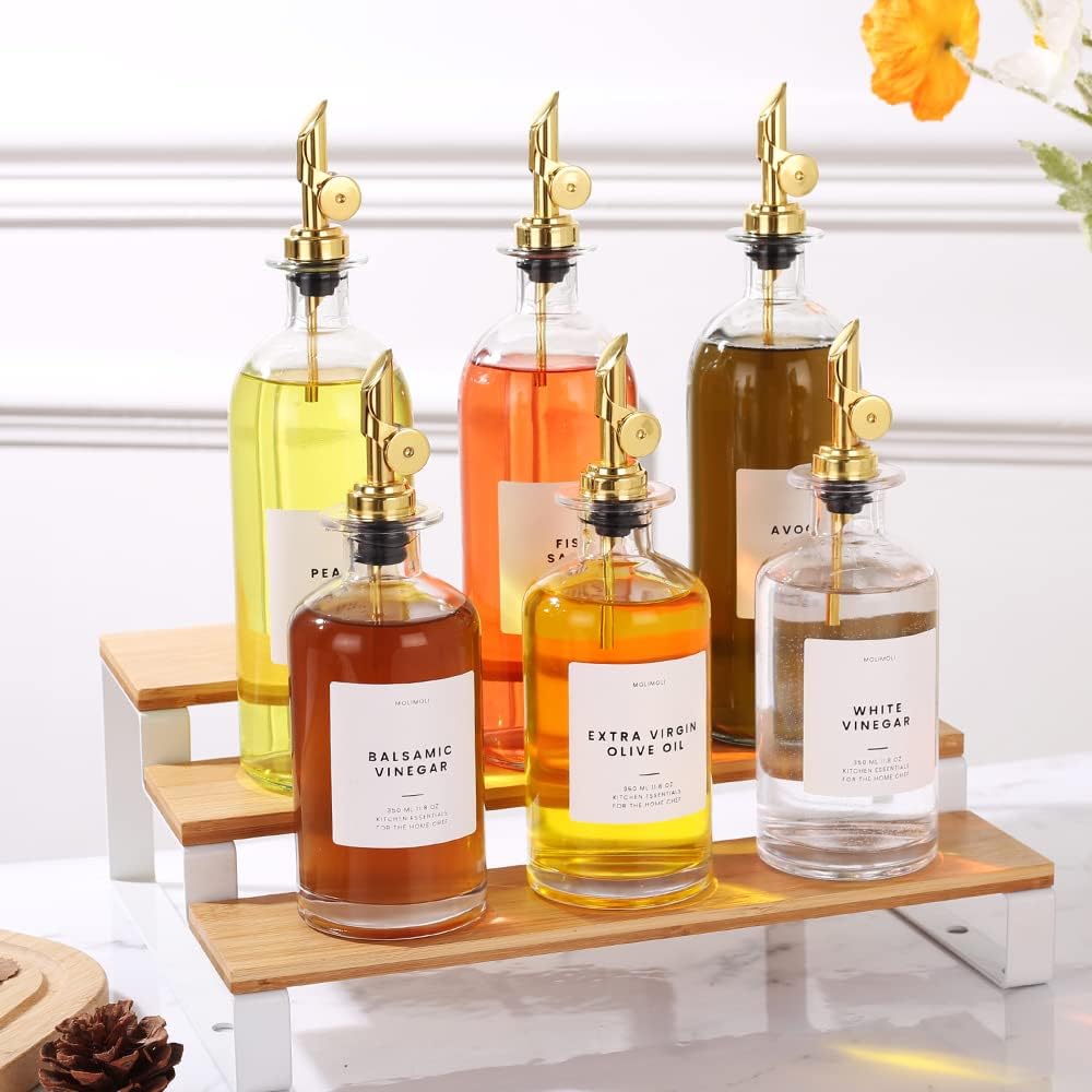 Molimoli versatile bottles suit olive oil, vinegar, syrups, and sauces