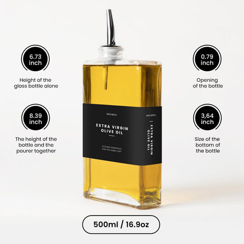 Waterproof labels set by Molimoli included for oil and vinegar organization.
