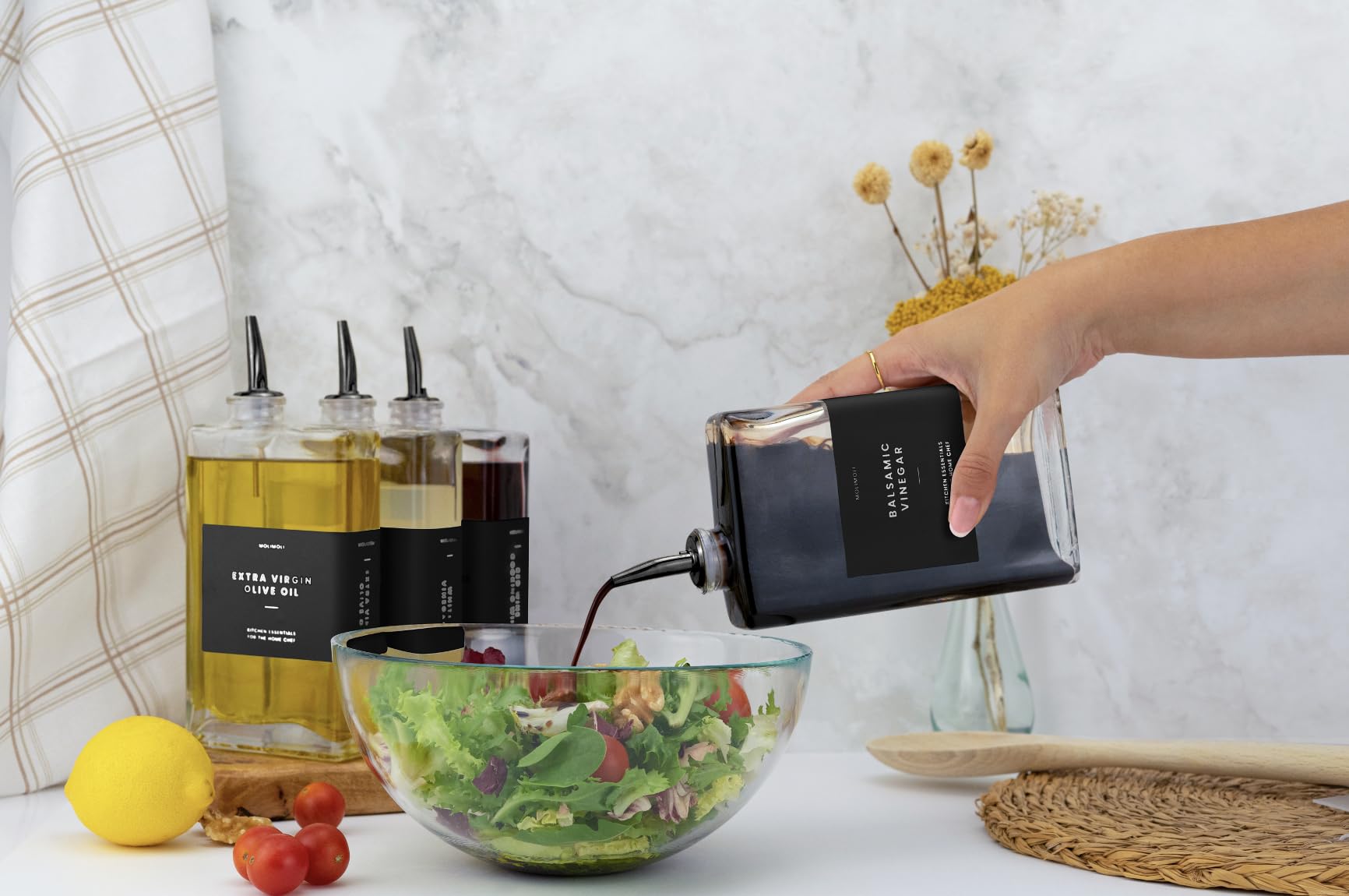 Sleek, minimalist Molimoli design enhances modern kitchen aesthetics.