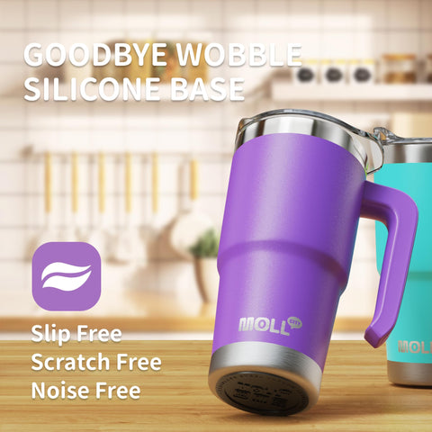 Mollcity double-wall vacuum tumbler keeps drinks cold for hours and sweat-free exterior
