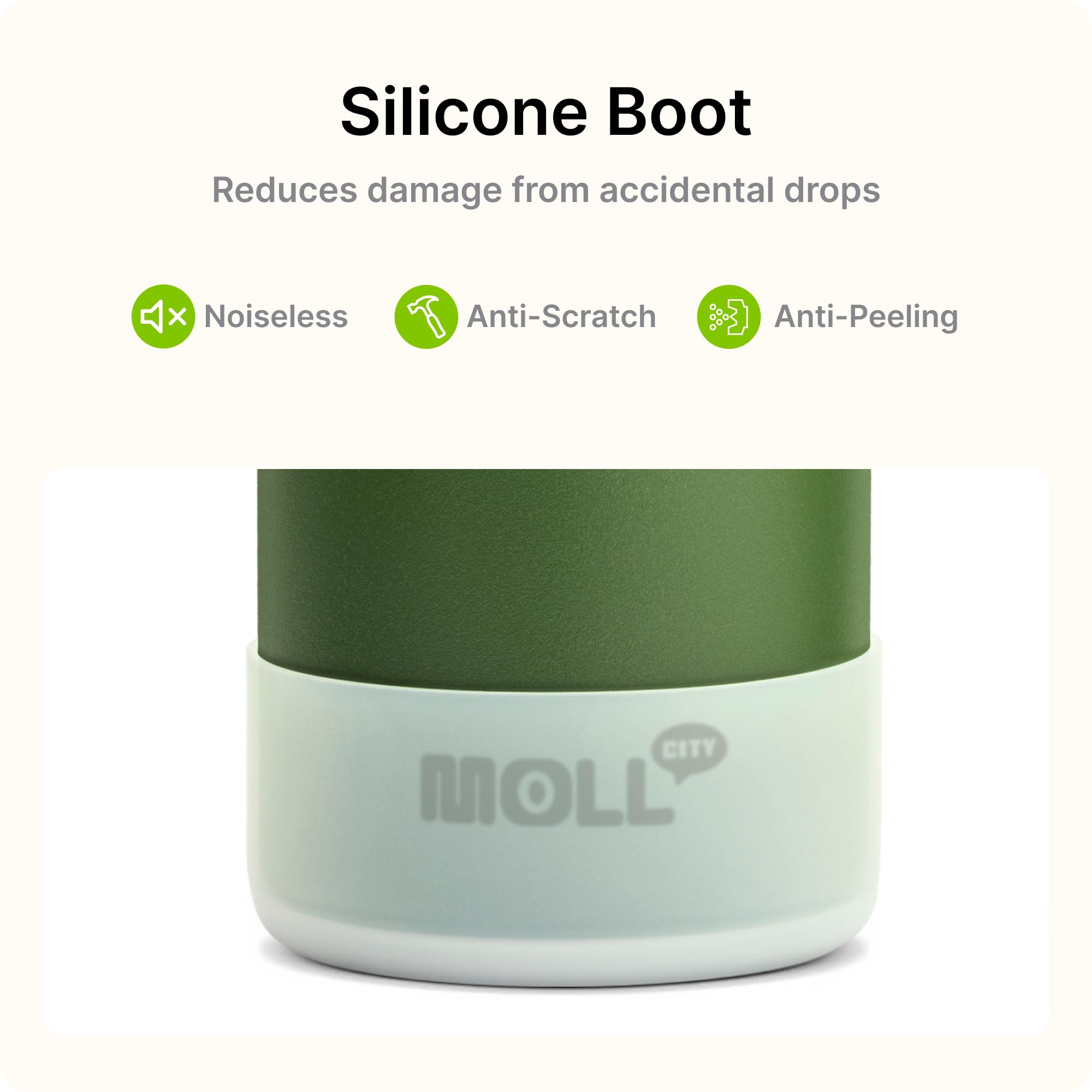 Mollcity bottle-wide handle with 180 degree rotation for easy carrying
