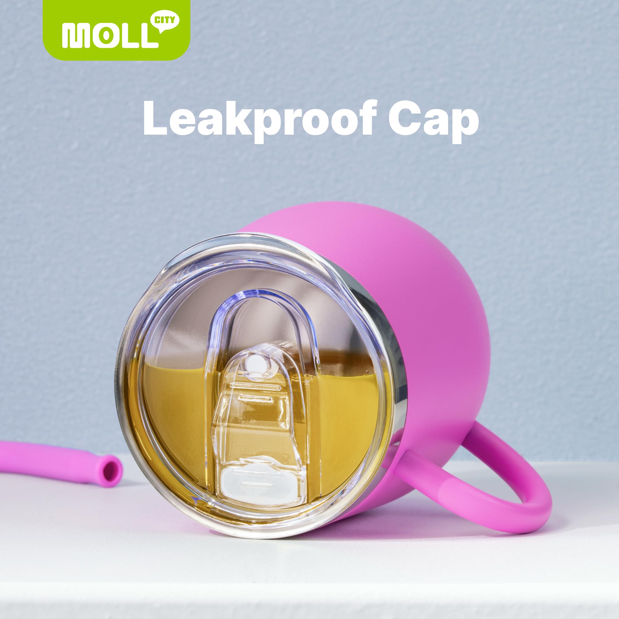 Mollcity 18/8 stainless steel is BPA-free and durable.