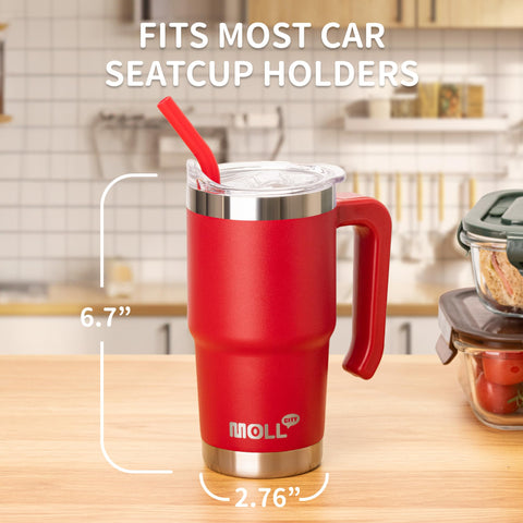 Mollcity Kids Tumbler with handle shows easy, comfortable grip for small hands