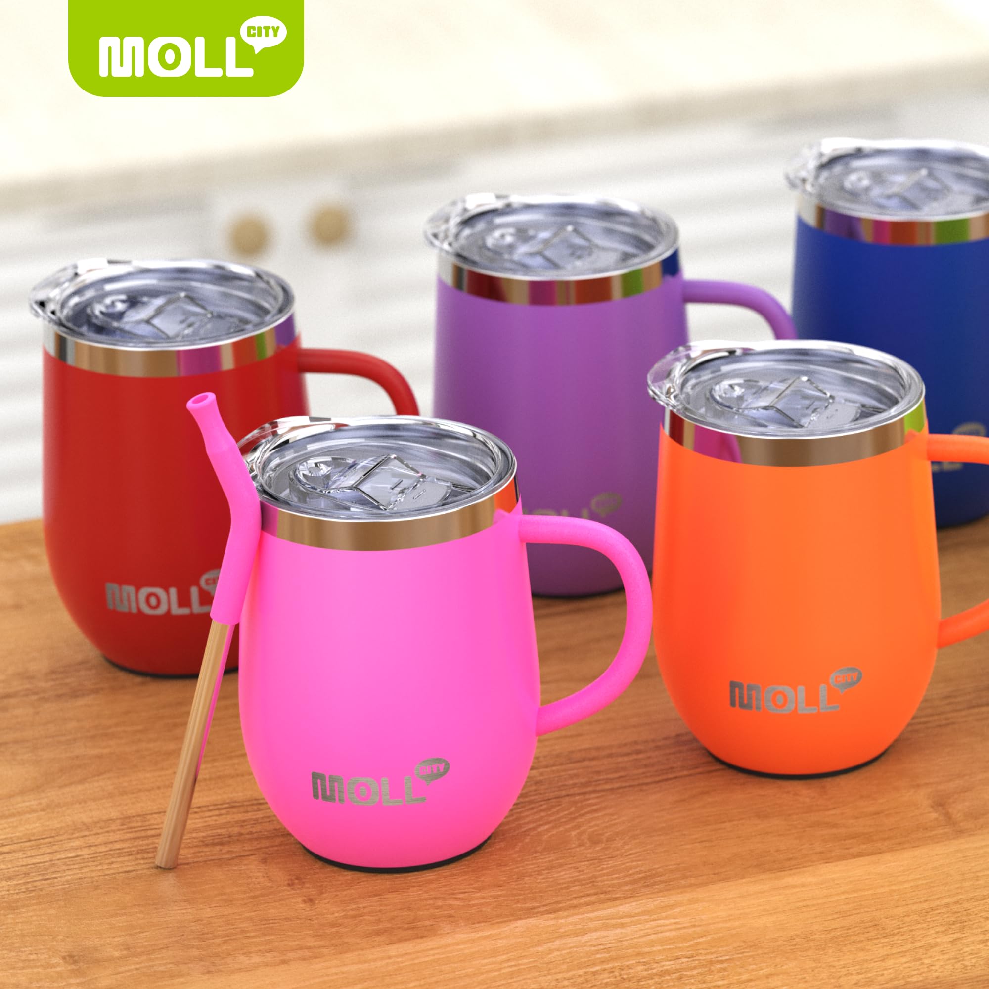 Mollcity hot pink tumbler adds cheerful style to daily routines.