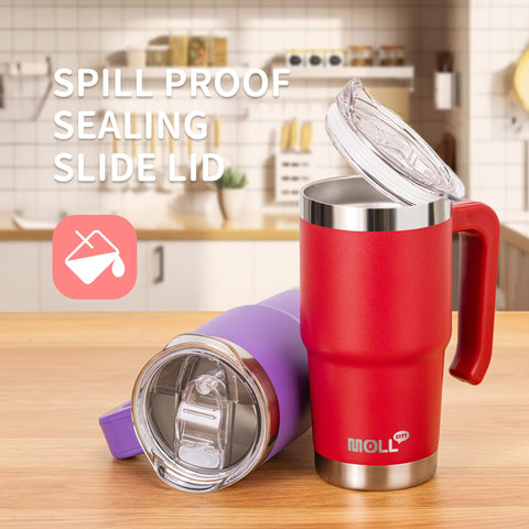 Mollcity Kids Tumbler lid and straw demonstrates secure lid and spill-resistant design