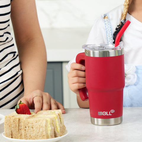 Mollcity Kids Tumbler wide-mouth design simplifies loading and cleaning