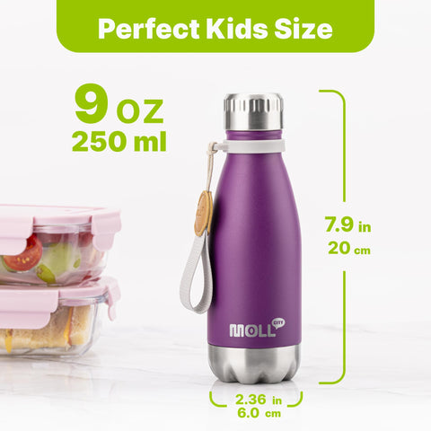 Mollcity vacuum-insulated 9 oz exterior preserves cold drinks longer.