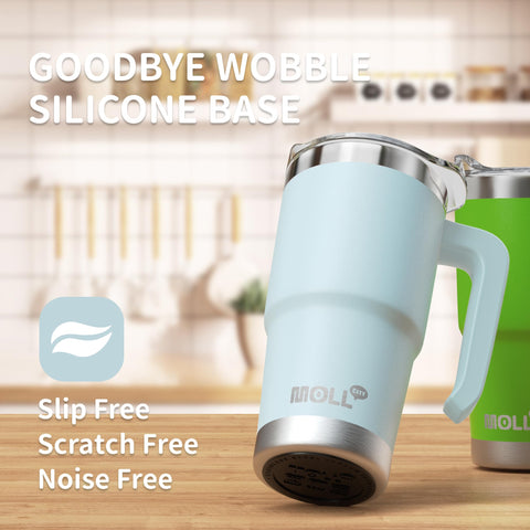 Mollcity travel mug stainless steel body detail, durable and rust-free