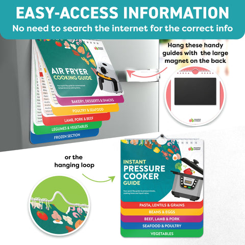 Momo & Nashi fridge-mount magnet guide on fridge for fast meal planning.
