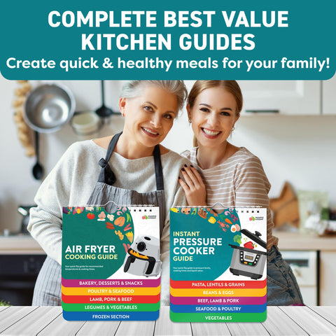 Momo & Nashi instant pot magnet guide back cover showing organized entries for easy cooking.