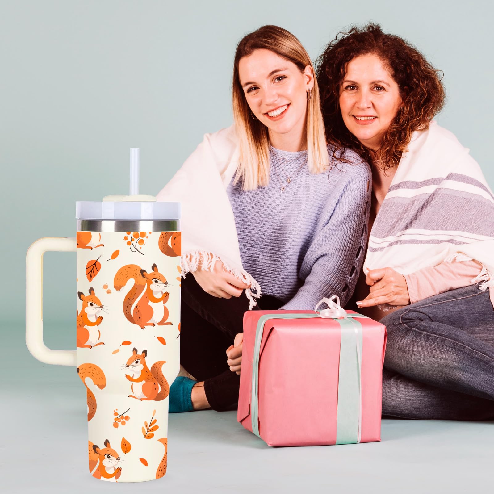 momocici 40oz birthday christmas tumbler with extended temperature retention.