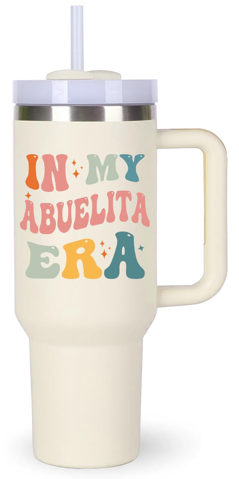 momocici Abuelita Era tumbler with handle keeps beverages hot or cold during daily routines